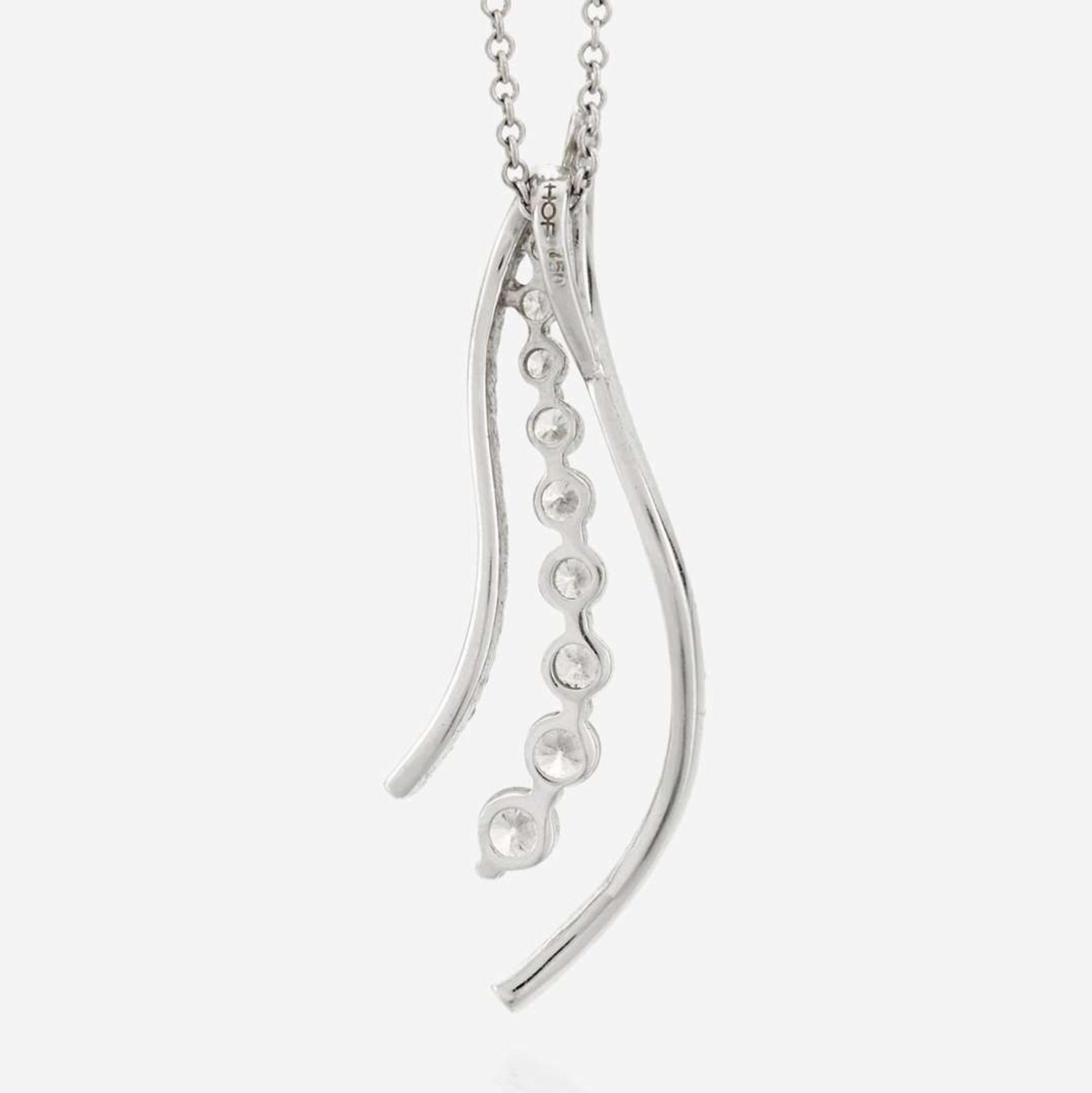 A diamond and eighteen karat white gold pendant, Hearts on Fire Succession Journey