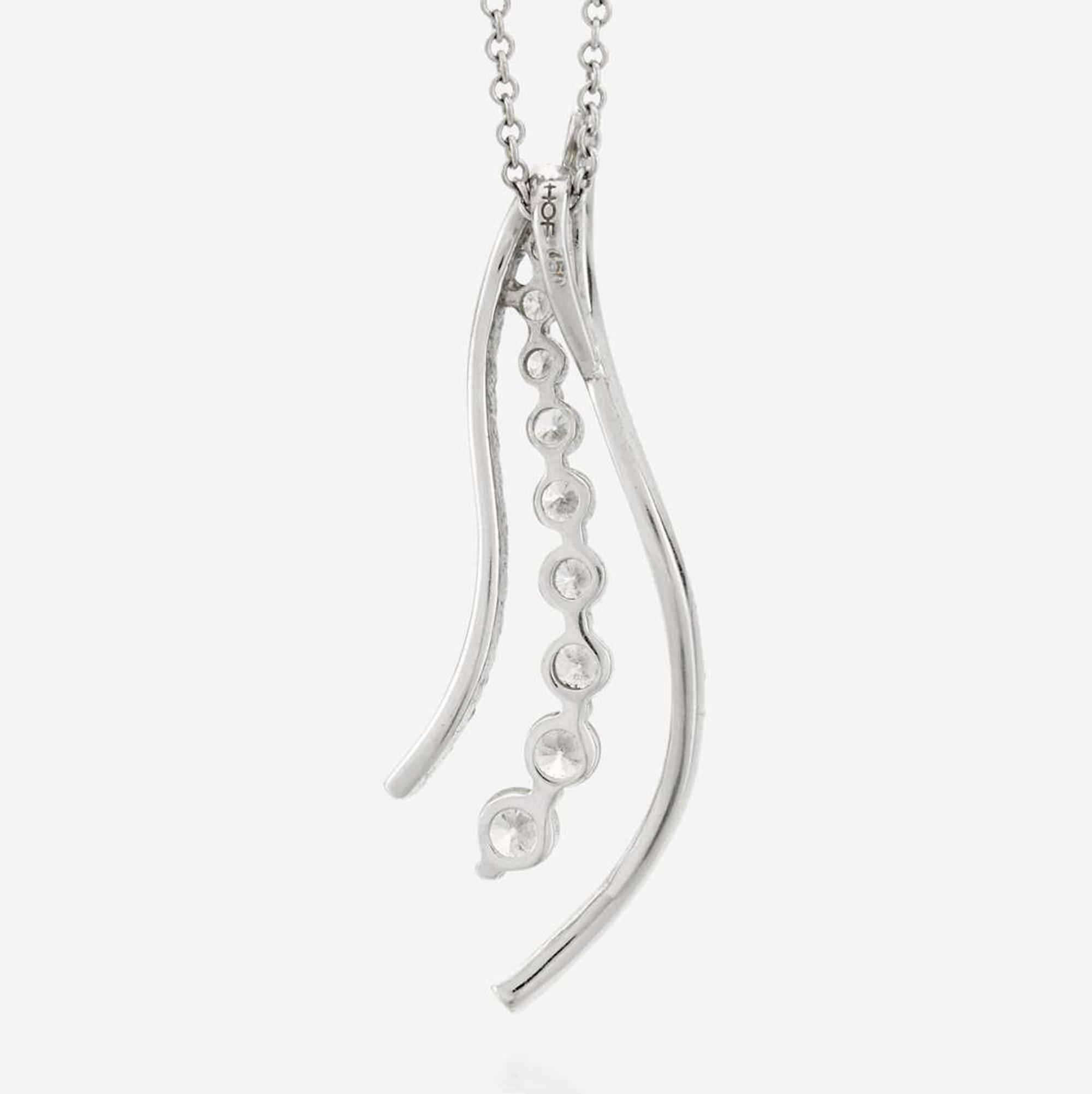 A diamond and eighteen karat white gold pendant, Hearts on Fire Succession Journey