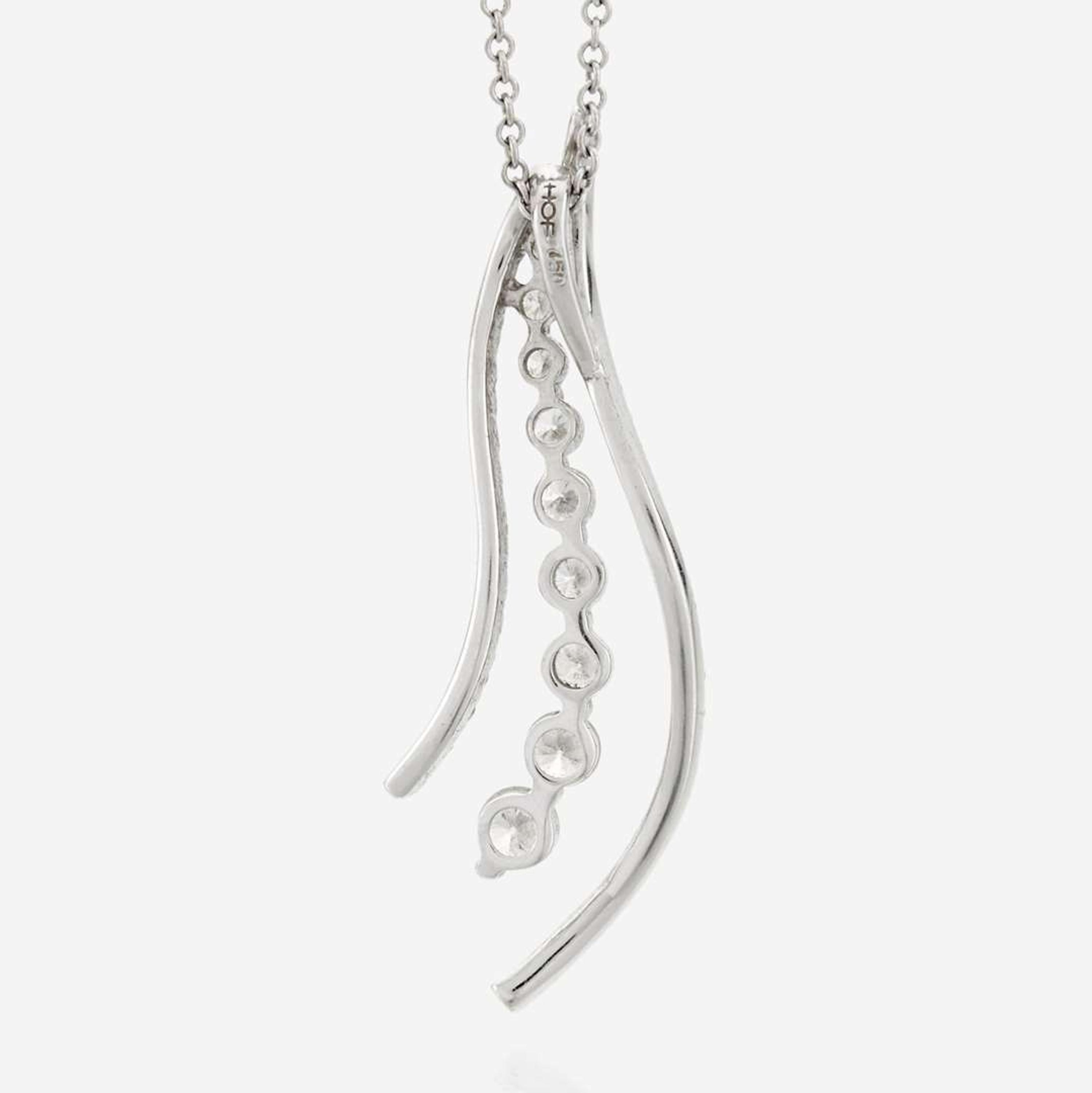 A diamond and eighteen karat white gold pendant, Hearts on Fire Succession Journey