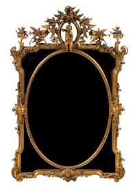 A Louis XVI Style Giltwood Mirror Height 59 x width 48 1/2 inches. — 19TH CENTURY