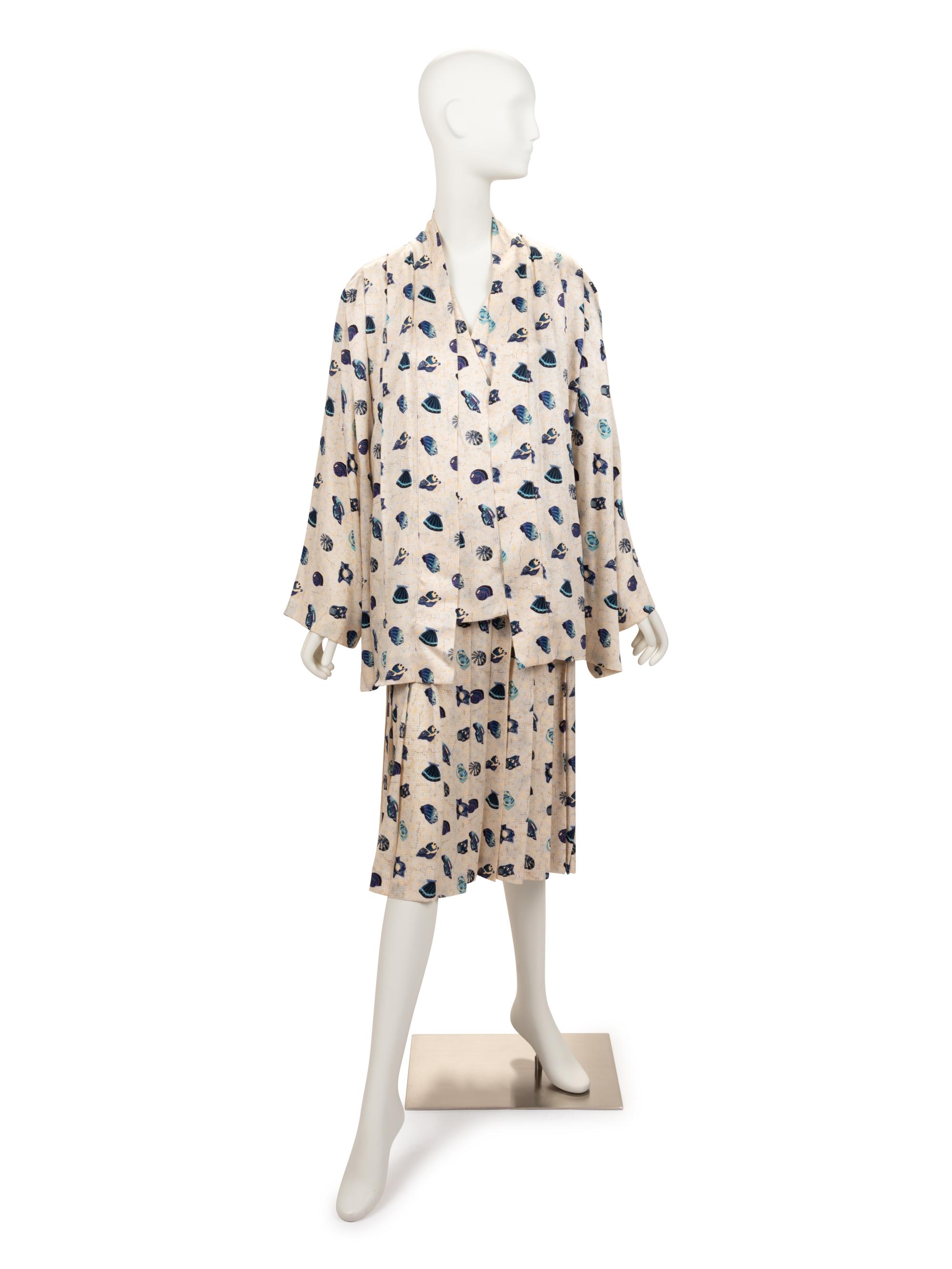 Hermès Three-Piece Silk Ensemble, 1980s