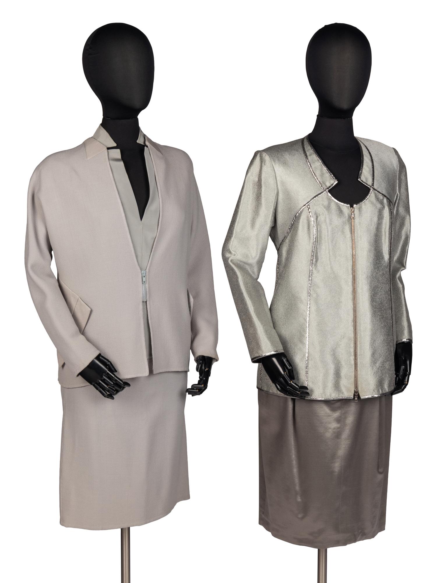 A Skirt Suit, Blouse, and Jacket by Geoffrey Beene