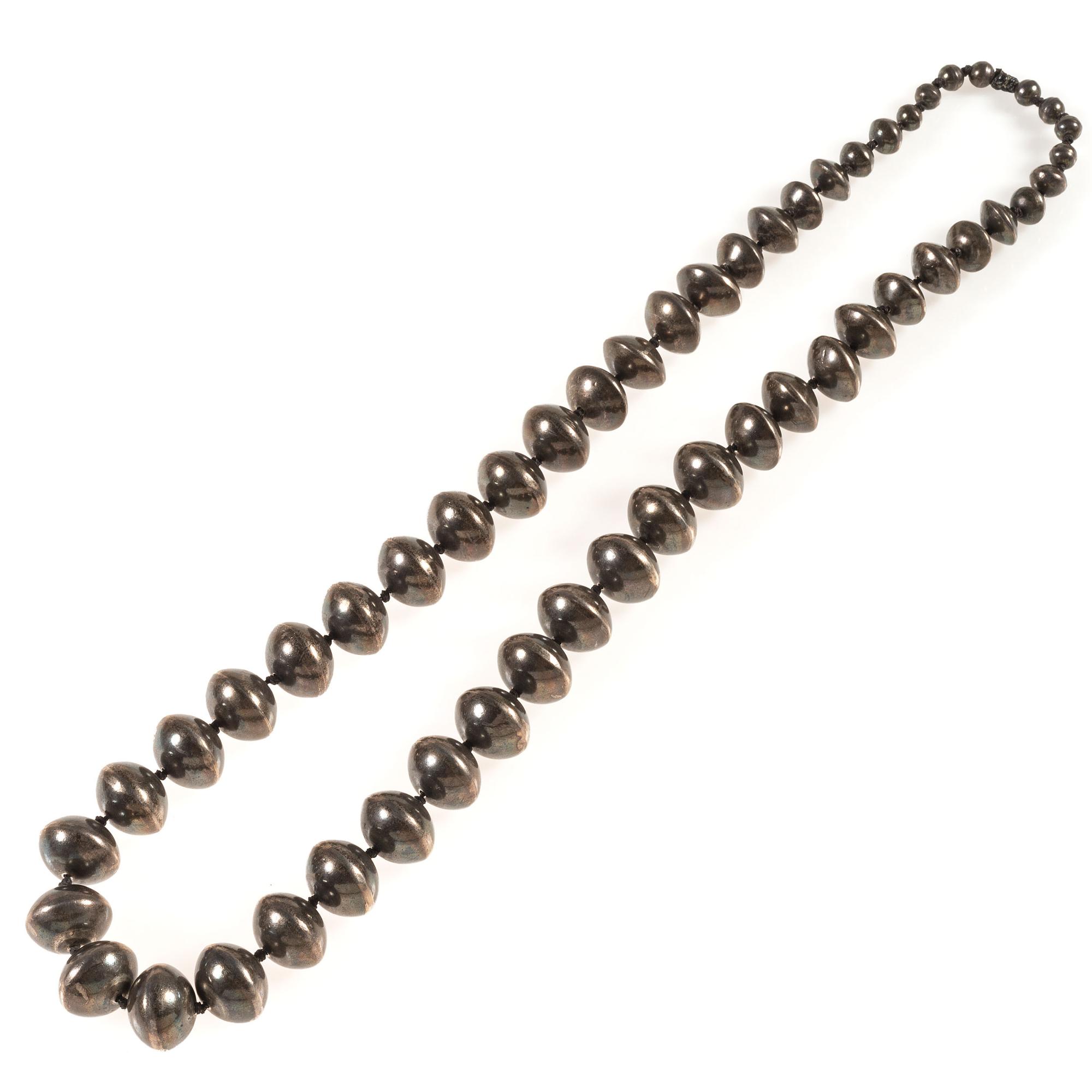 Navajo Silver Pearl Necklace