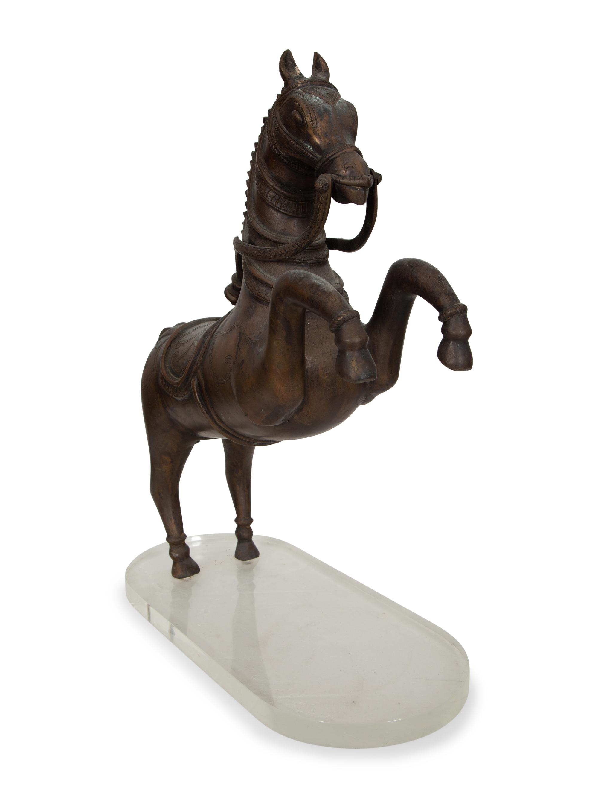 An Indian Bronze Figure of a Deccani Horse