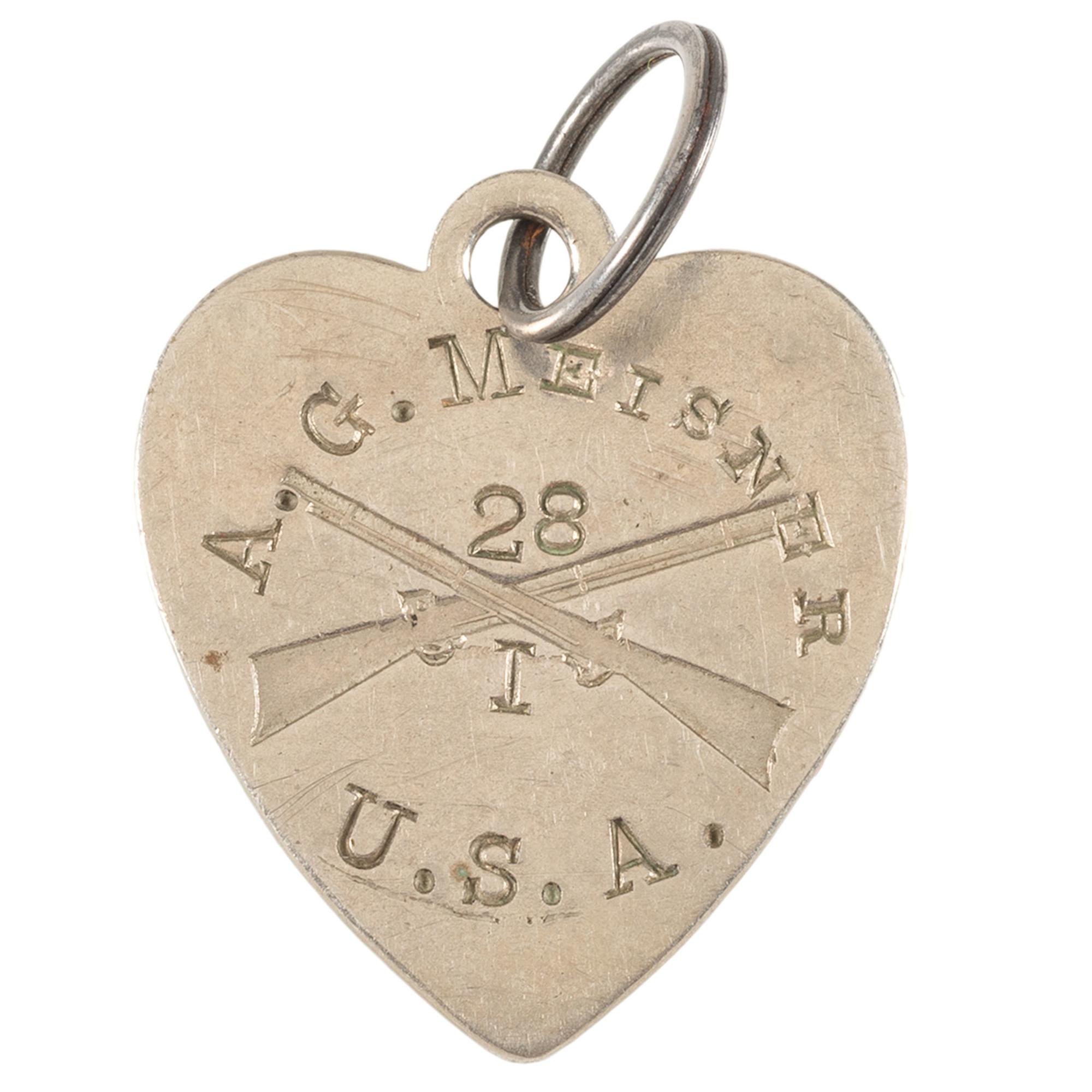 Civil War Charm Identified to Private Meisner, 28th Illinois Infantry
