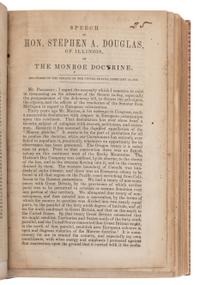 DOUGLAS, Stephen Arnold (1813-1861). A sammelband of 42 titles, including: