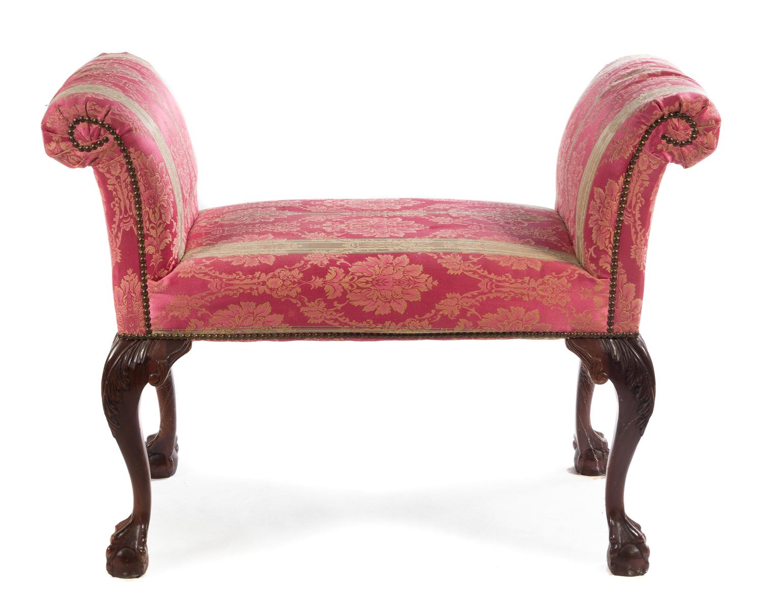 A Chippendale Style Window Seat Height 29 x width 40 inches. — 19TH CENTURY