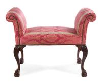 A Chippendale Style Window Seat Height 29 x width 40 inches. — 19TH CENTURY