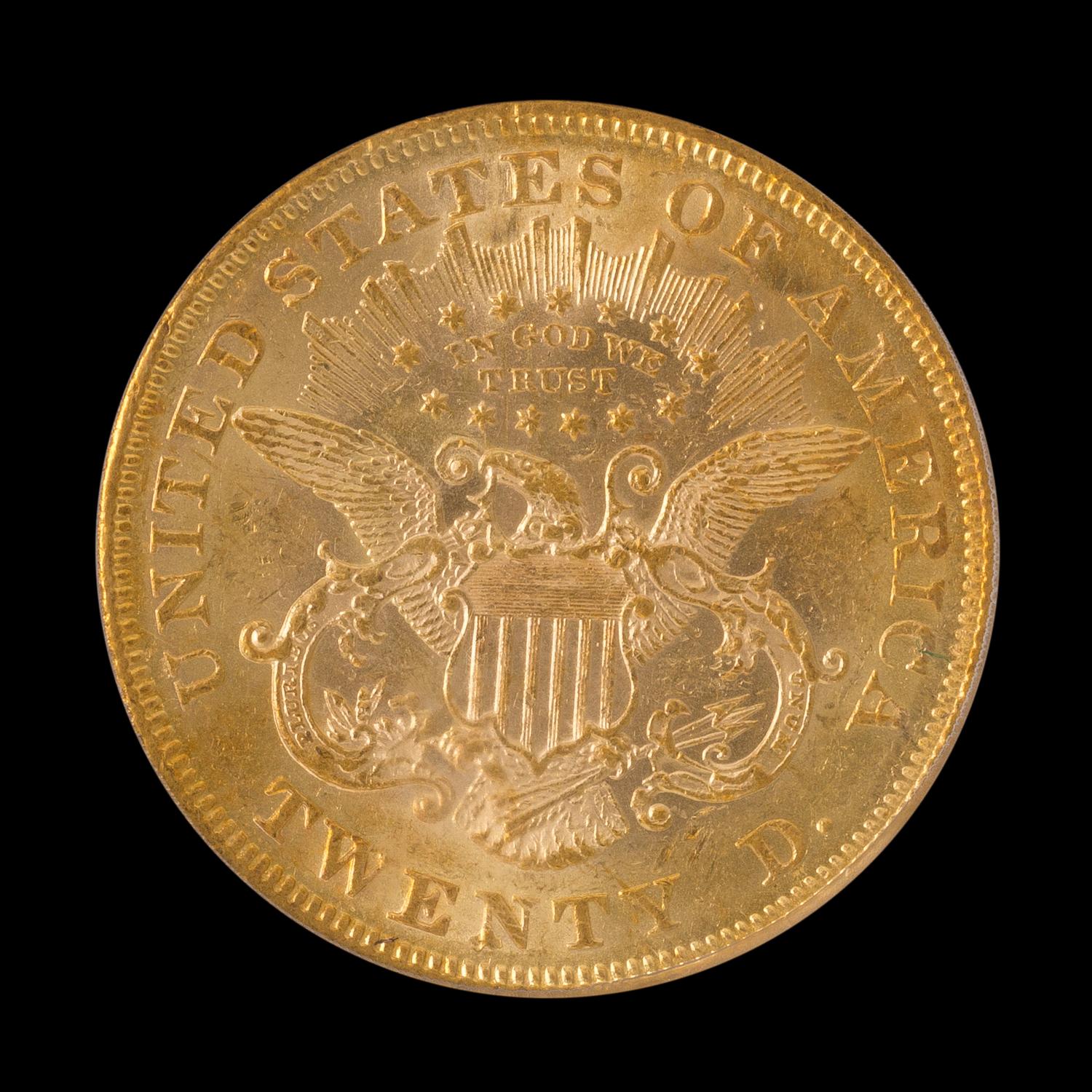 A United States 1872 Liberty Head $20 Gold Coin