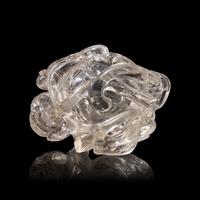 A Chinese Rock Crystal 'Lotus' Water Coupe, 19th Century 清晚期 水晶雕荷花水丞