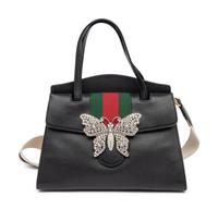 Gucci Black Leather Sylvie Butterfly Bag, Cruise 2018