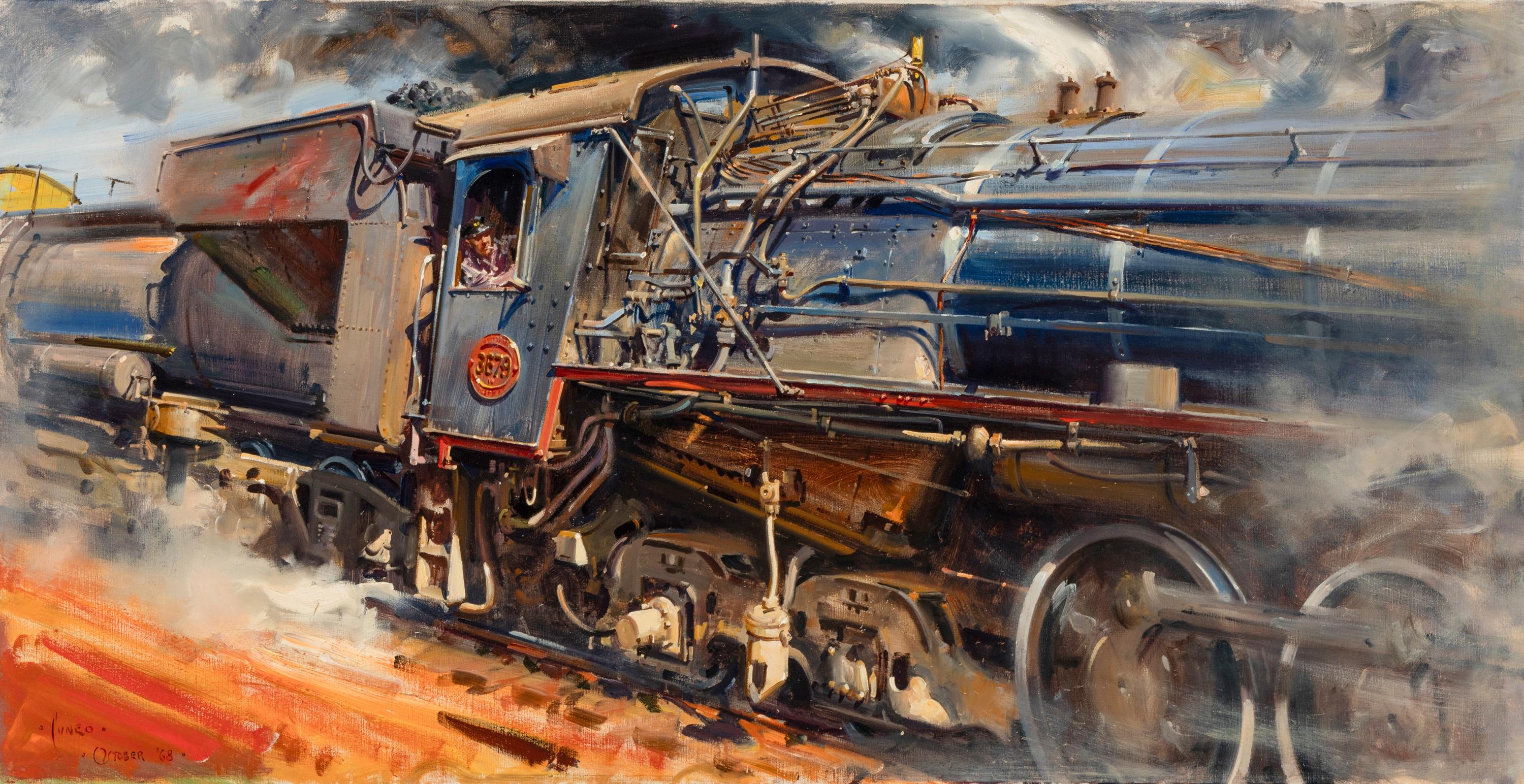 Terence Cuneo (British, 1907-1996) — The Song of the Foot Plate , 1968