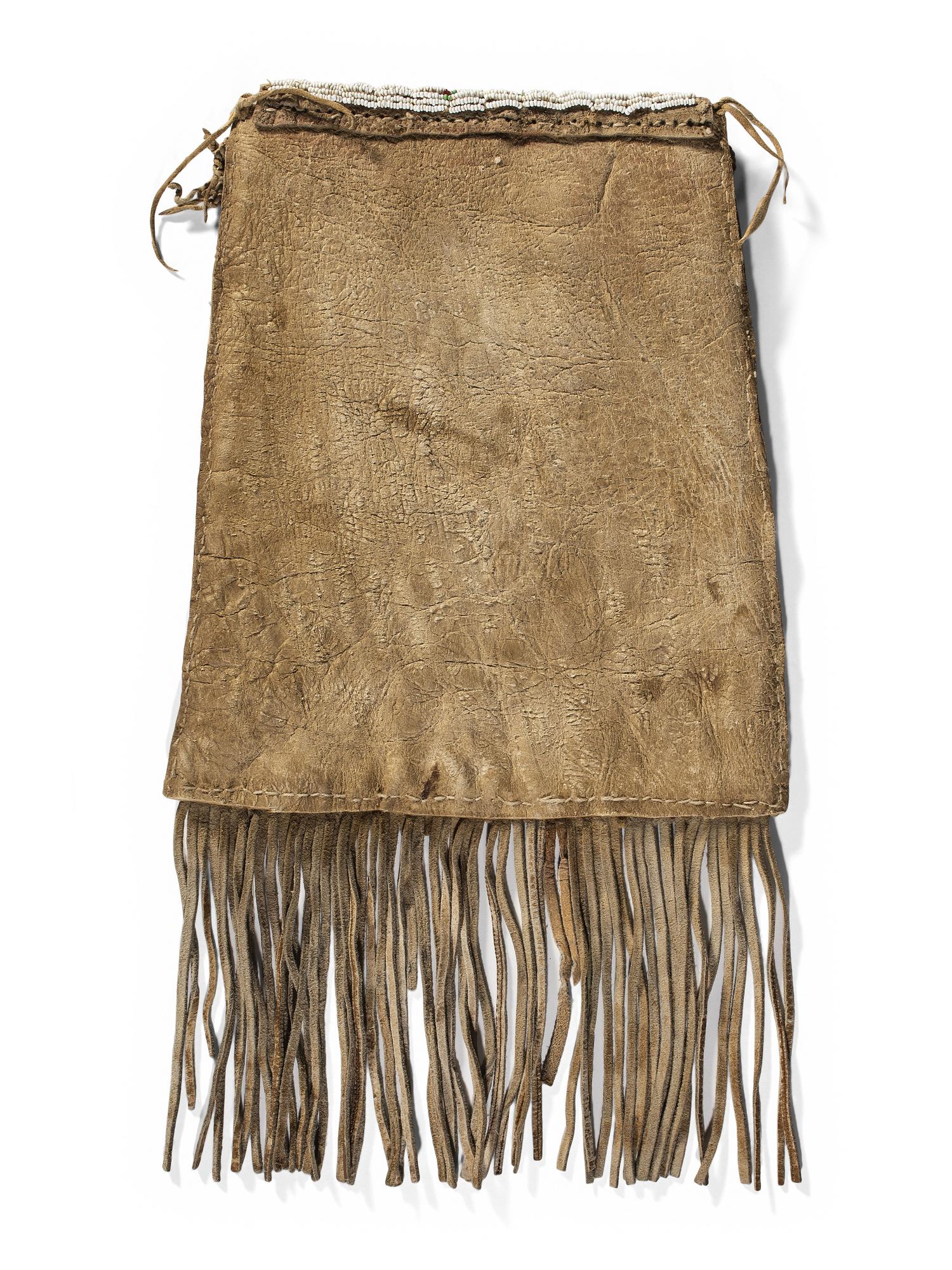 Arapaho Beaded Hide Dispatch Case, with American Flags