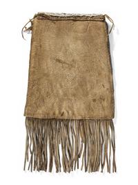 Arapaho Beaded Hide Dispatch Case, with American Flags