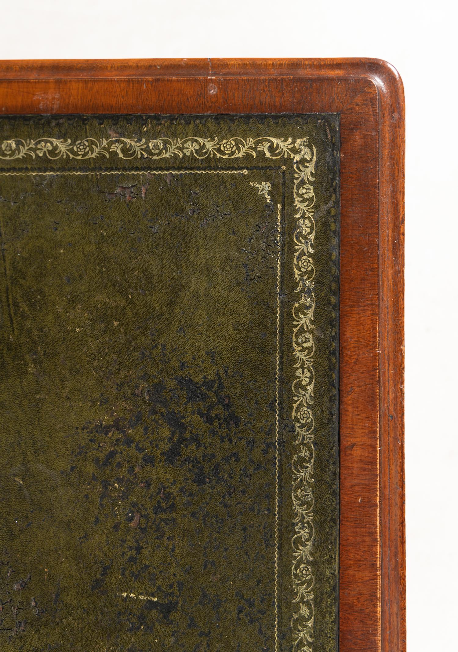 A Victorian Mahogany Pedestal Desk