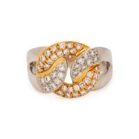 PLATINUM, YELLOW GOLD AND DIAMOND RING