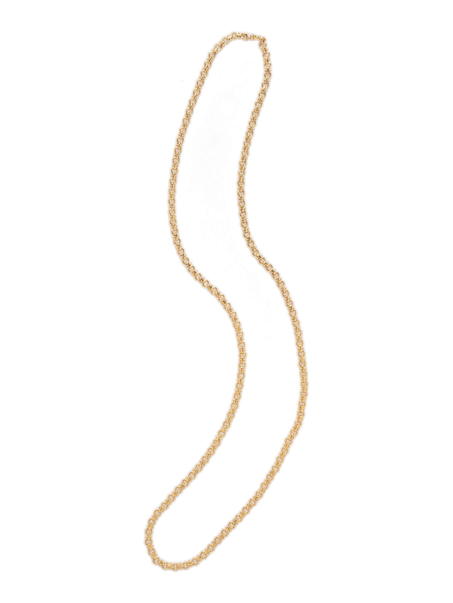 VAN CLEEF & ARPELS, YELLOW GOLD LONGCHAIN NECKLACE