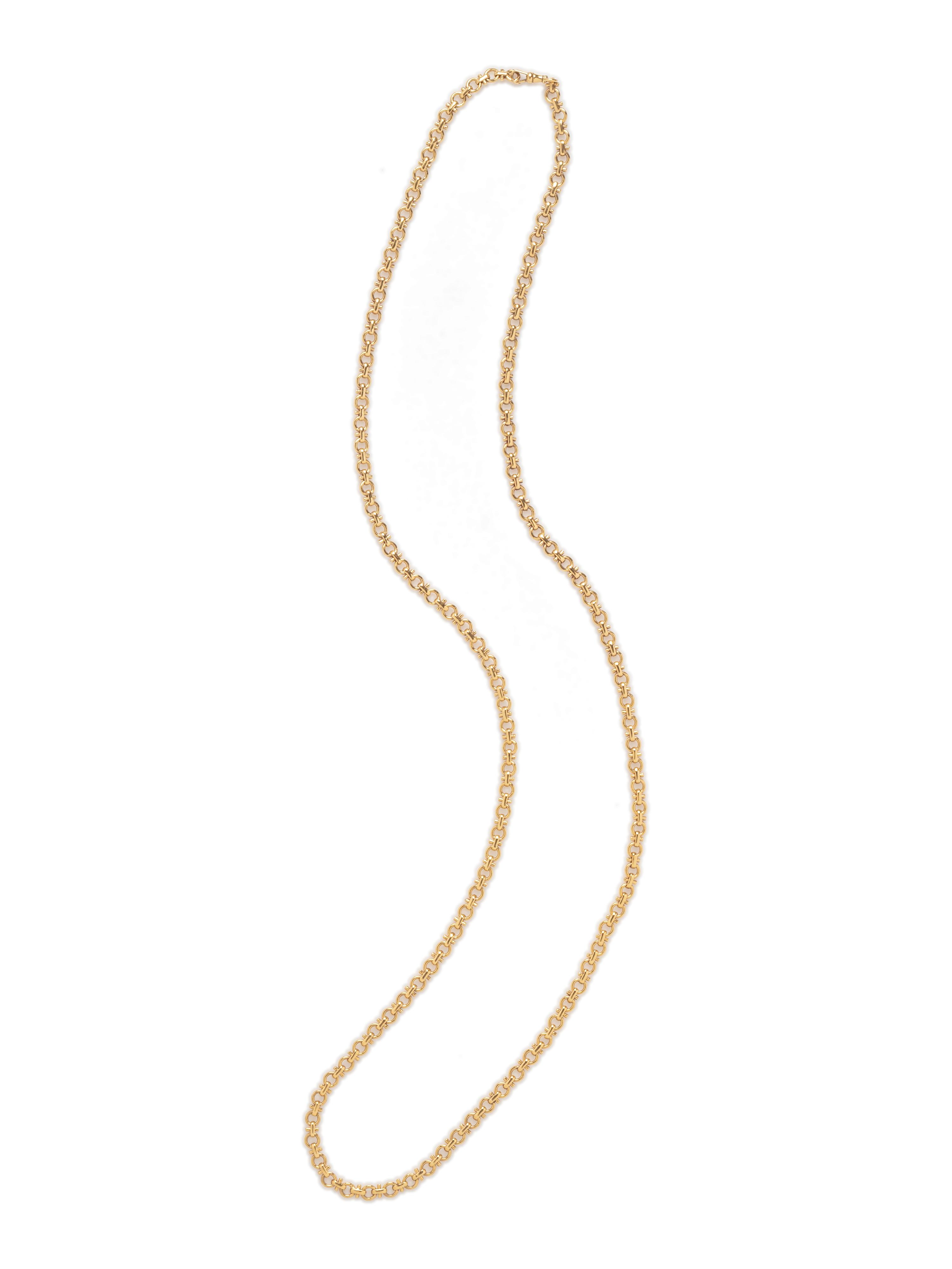 VAN CLEEF & ARPELS, YELLOW GOLD LONGCHAIN NECKLACE