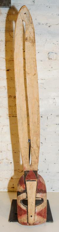 A Dogon Painted Antelope Mask. Height 48 inches.