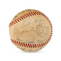 A 1952 Colorado Sky Socks Team Signed Baseball