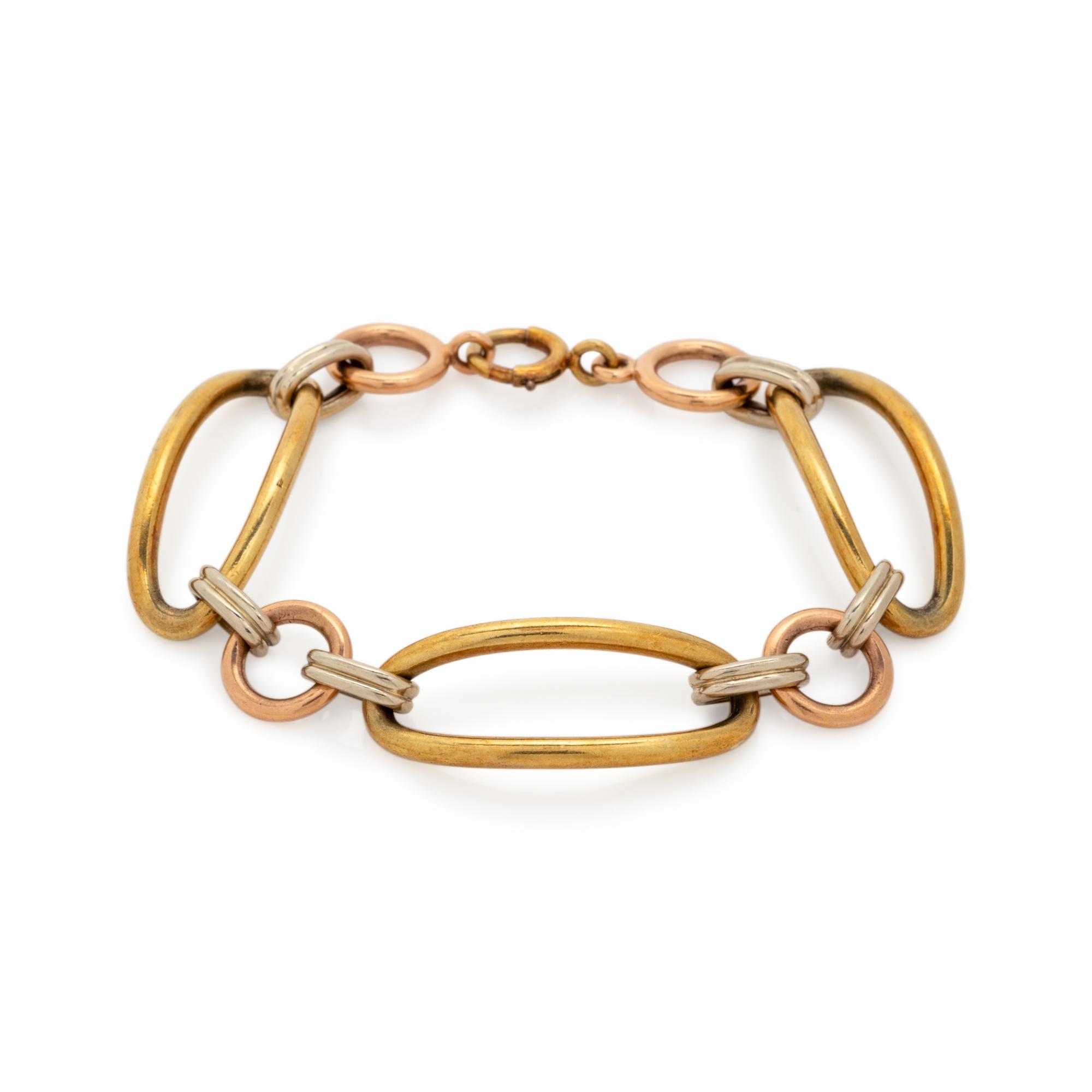 TRICOLOR GOLD LINK BRACELET