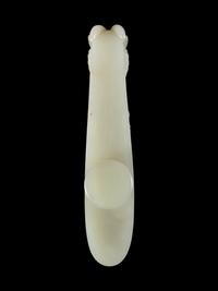 A Large White Jade 'Dragon' Belt Hook