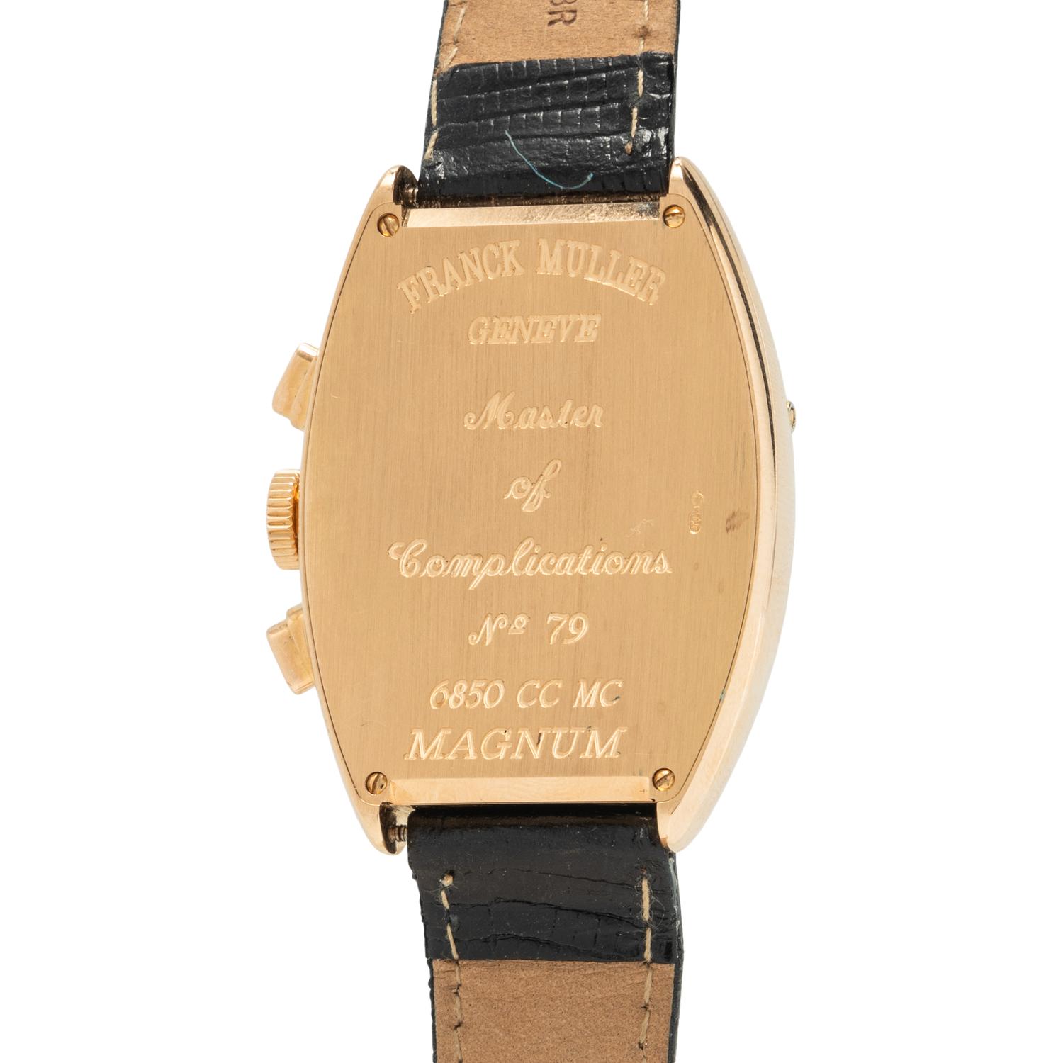 FRANCK MULLER, REF. 6850 CC MC 18K ROSE GOLD 'MASTER CALENDAR MAGNUM' CHRONOGRAPH DATE WATCH