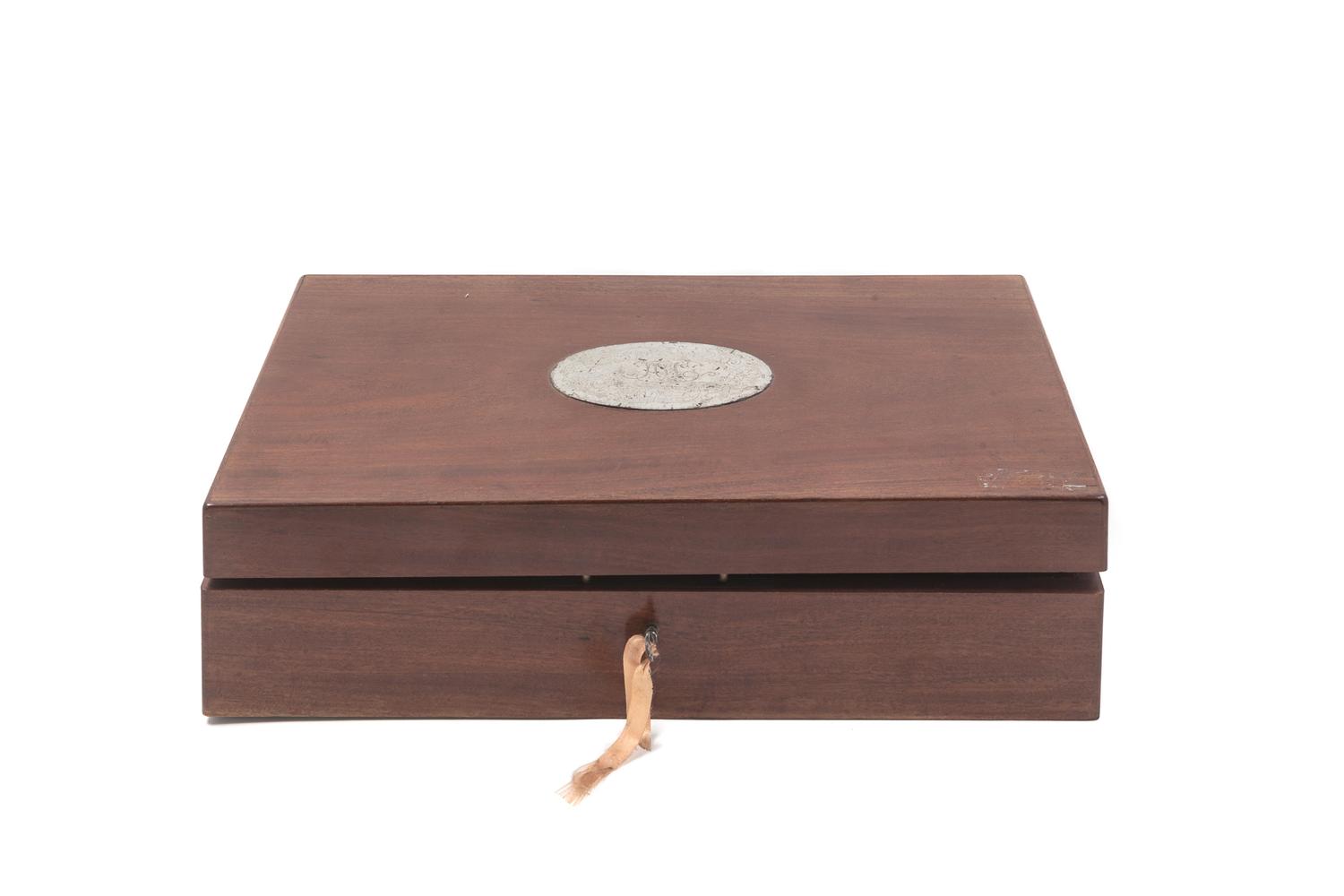 An English Mahogany Cased Counter Set