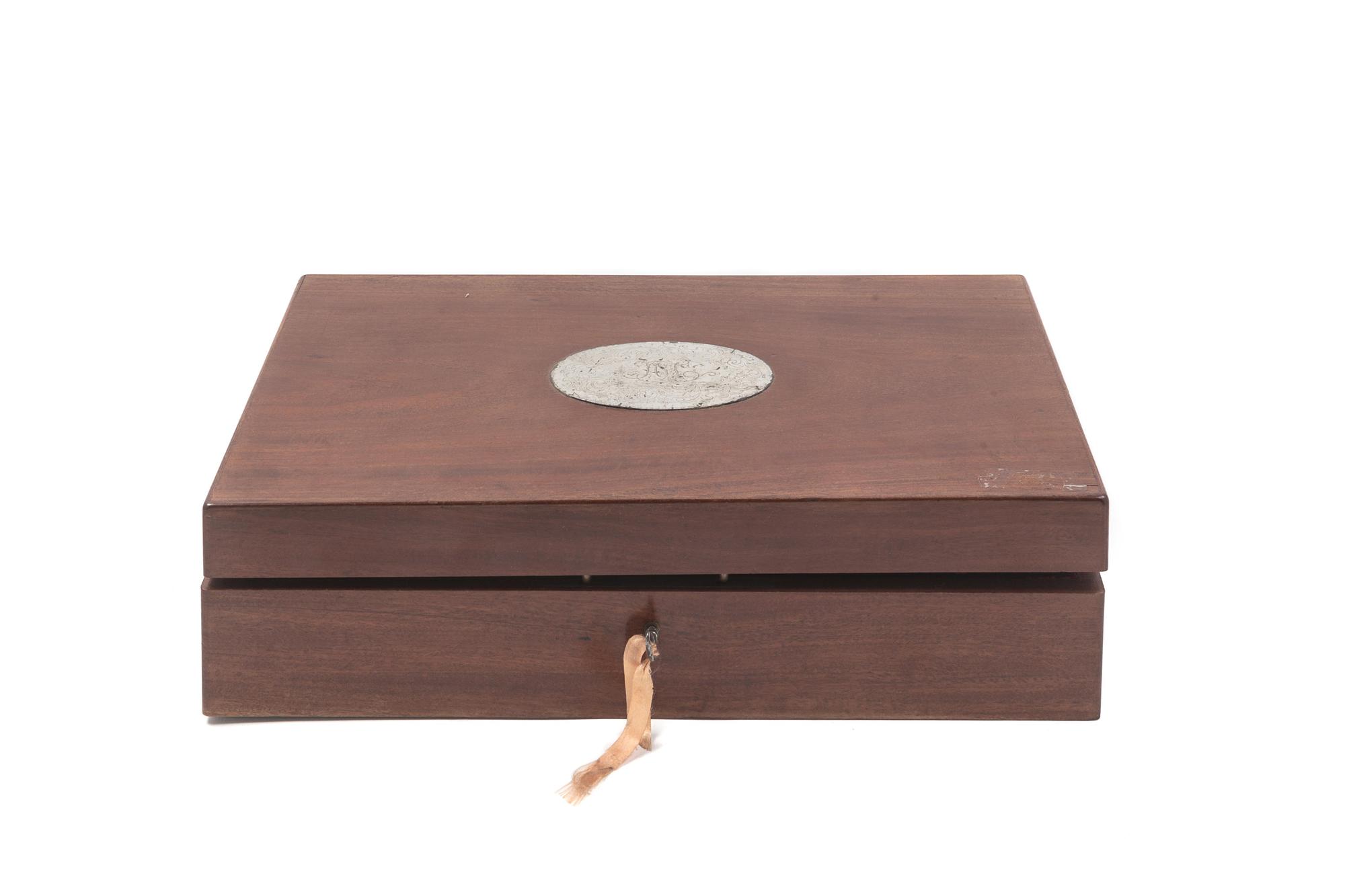 An English Mahogany Cased Counter Set