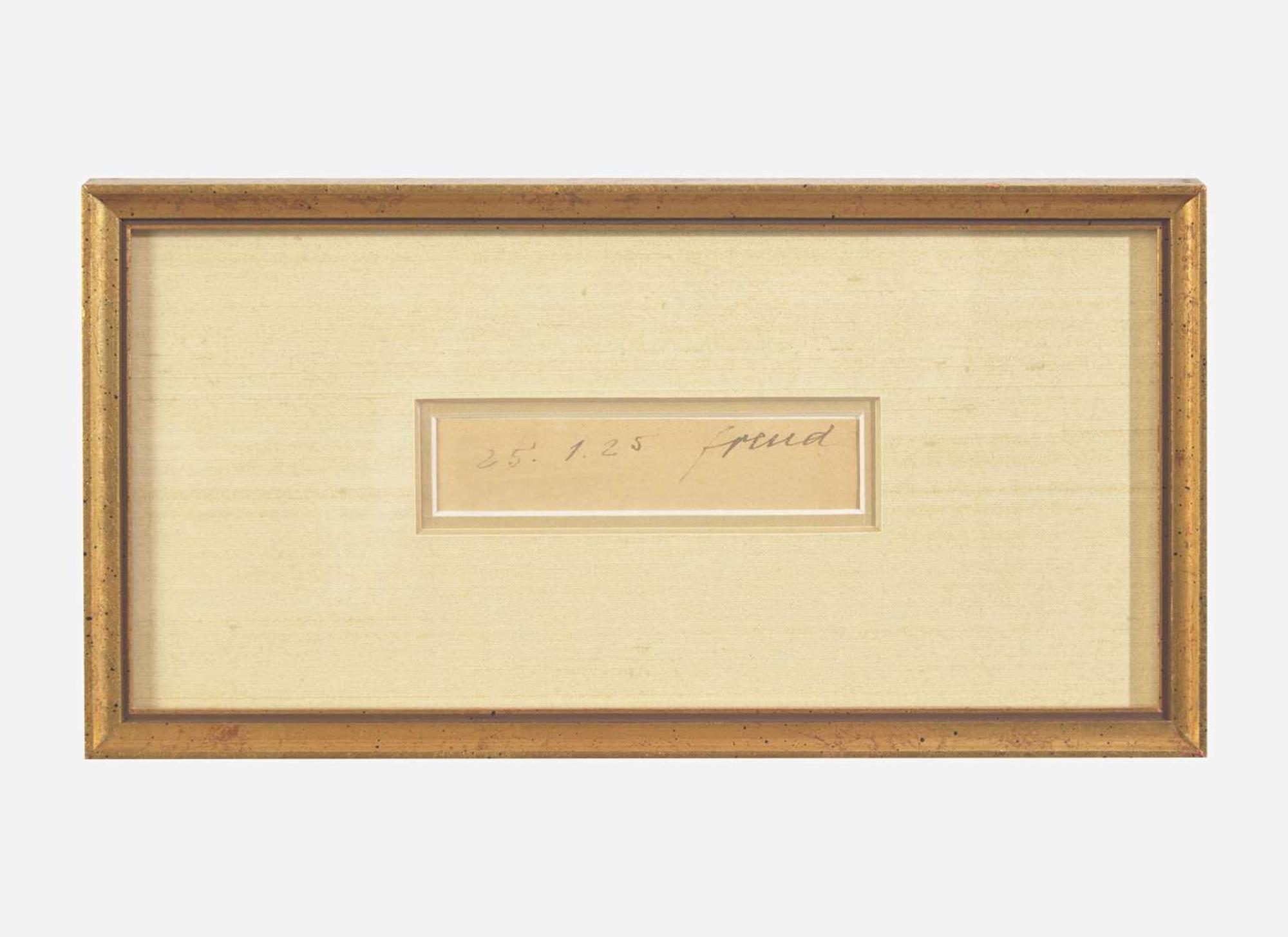 [Psychology] Freud, Sigmund: Cut signature