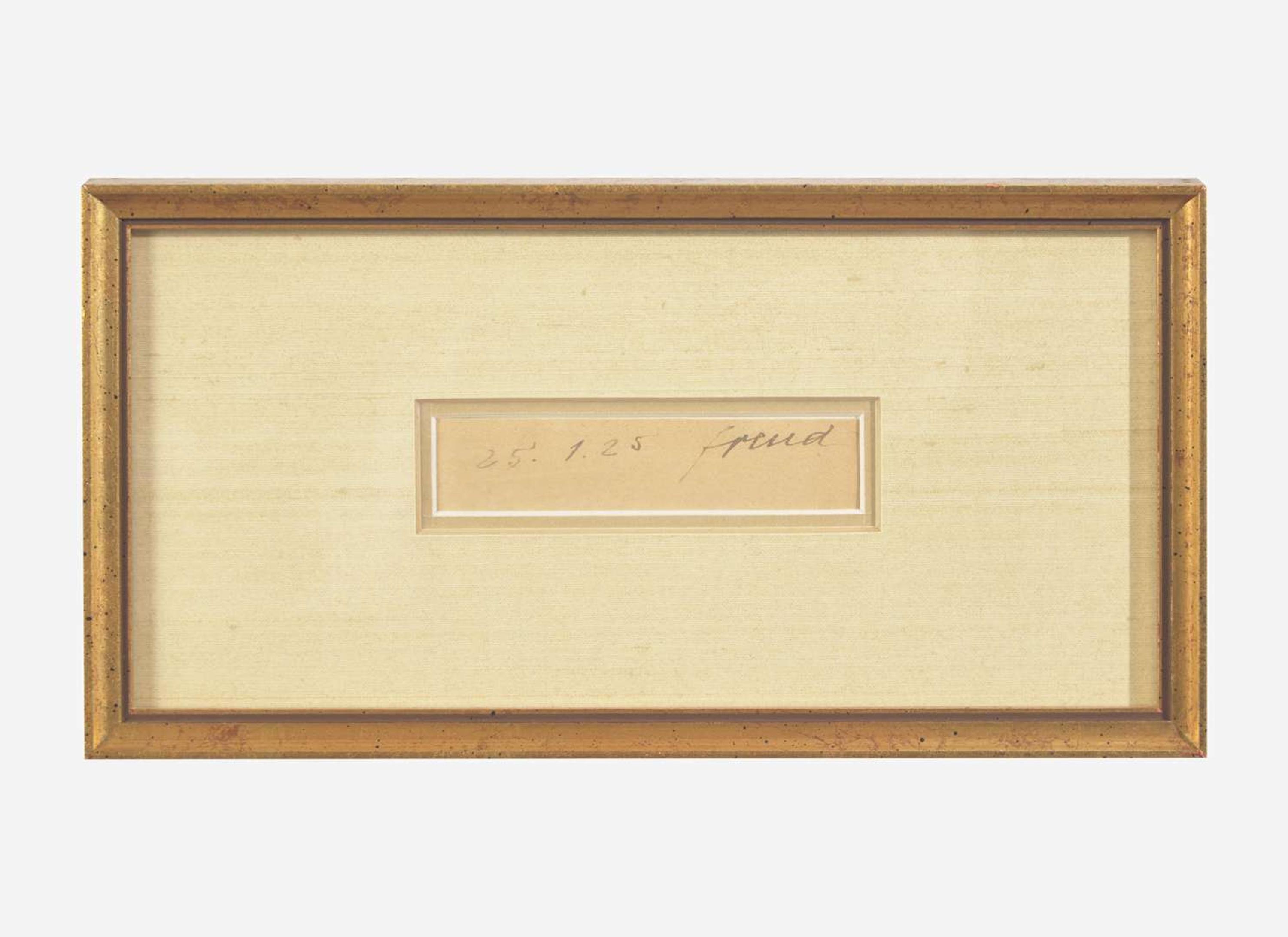 [Psychology] Freud, Sigmund: Cut signature