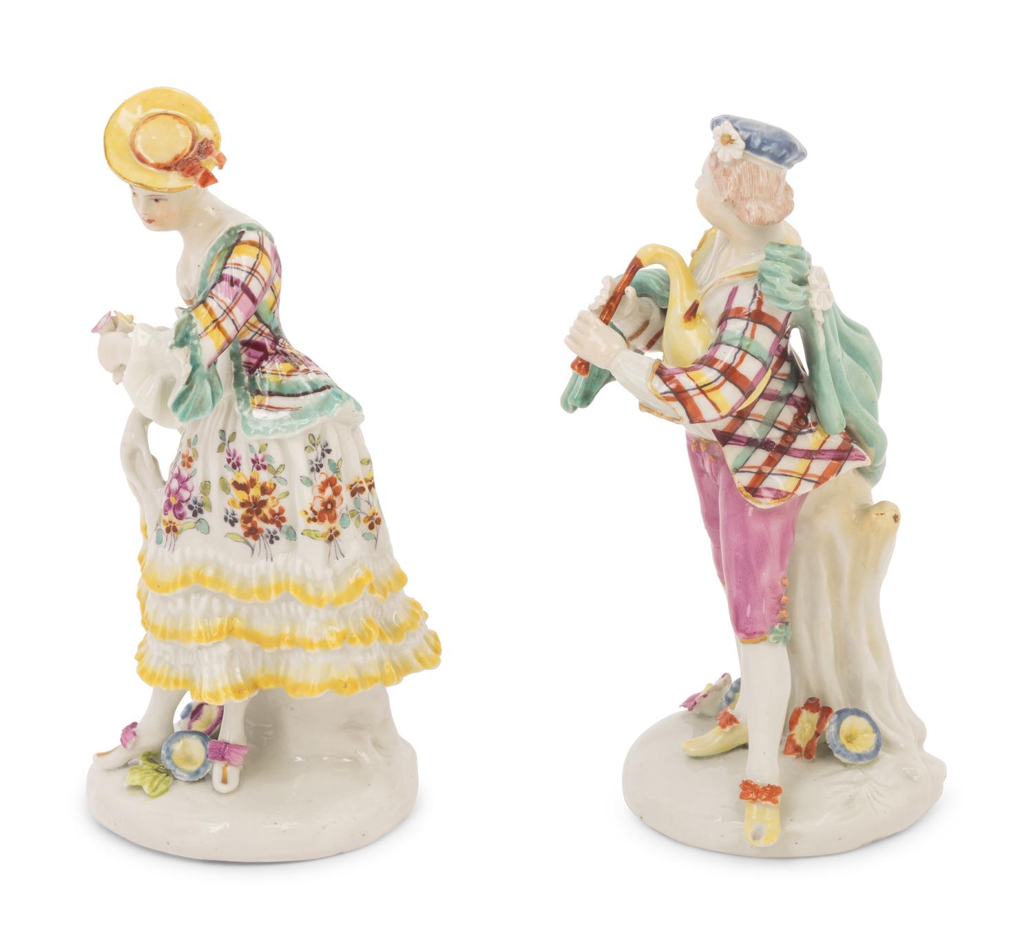 A Pair of Derby Porcelain Figures