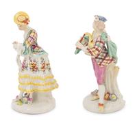 A Pair of Derby Porcelain Figures