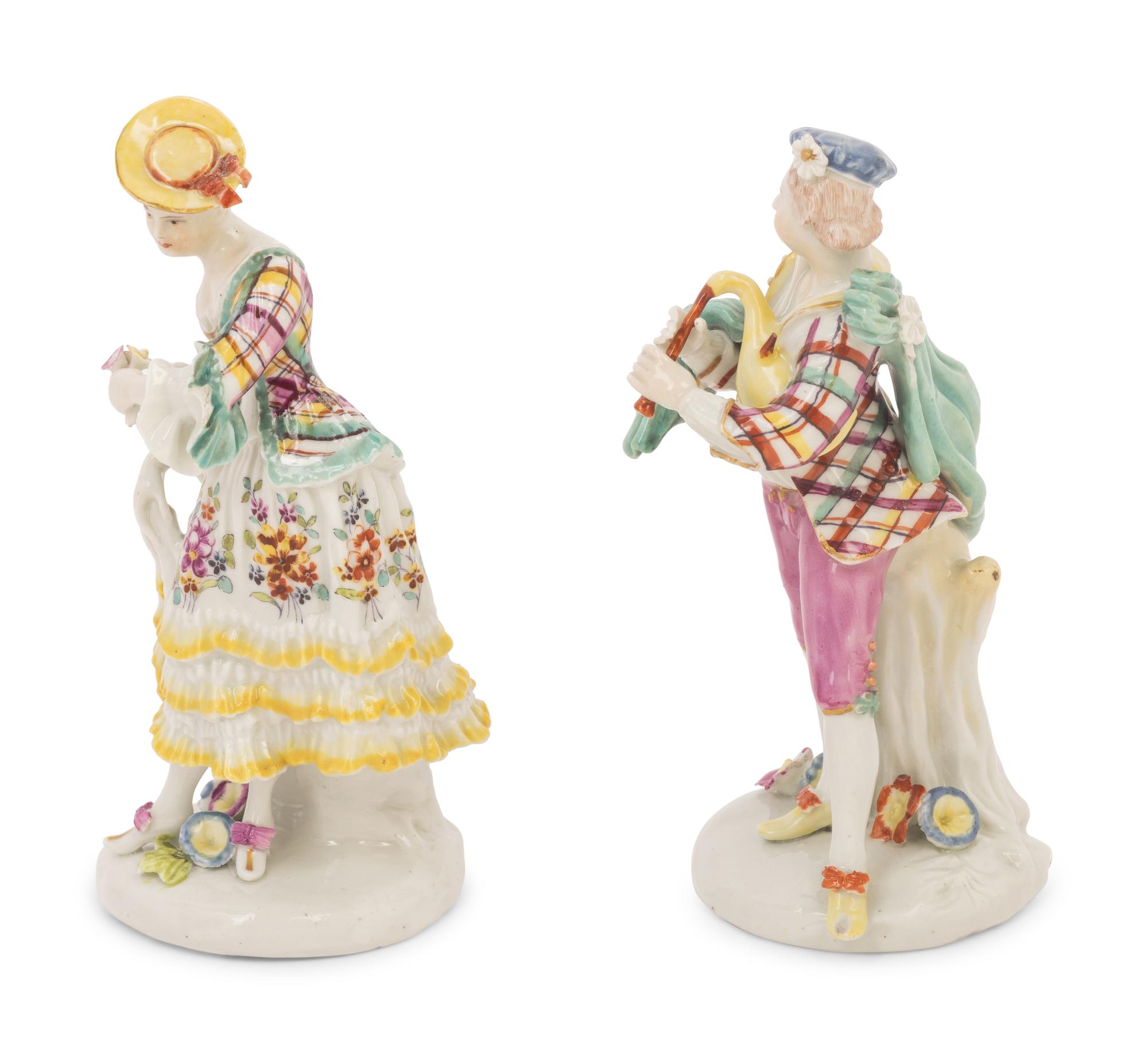 A Pair of Derby Porcelain Figures