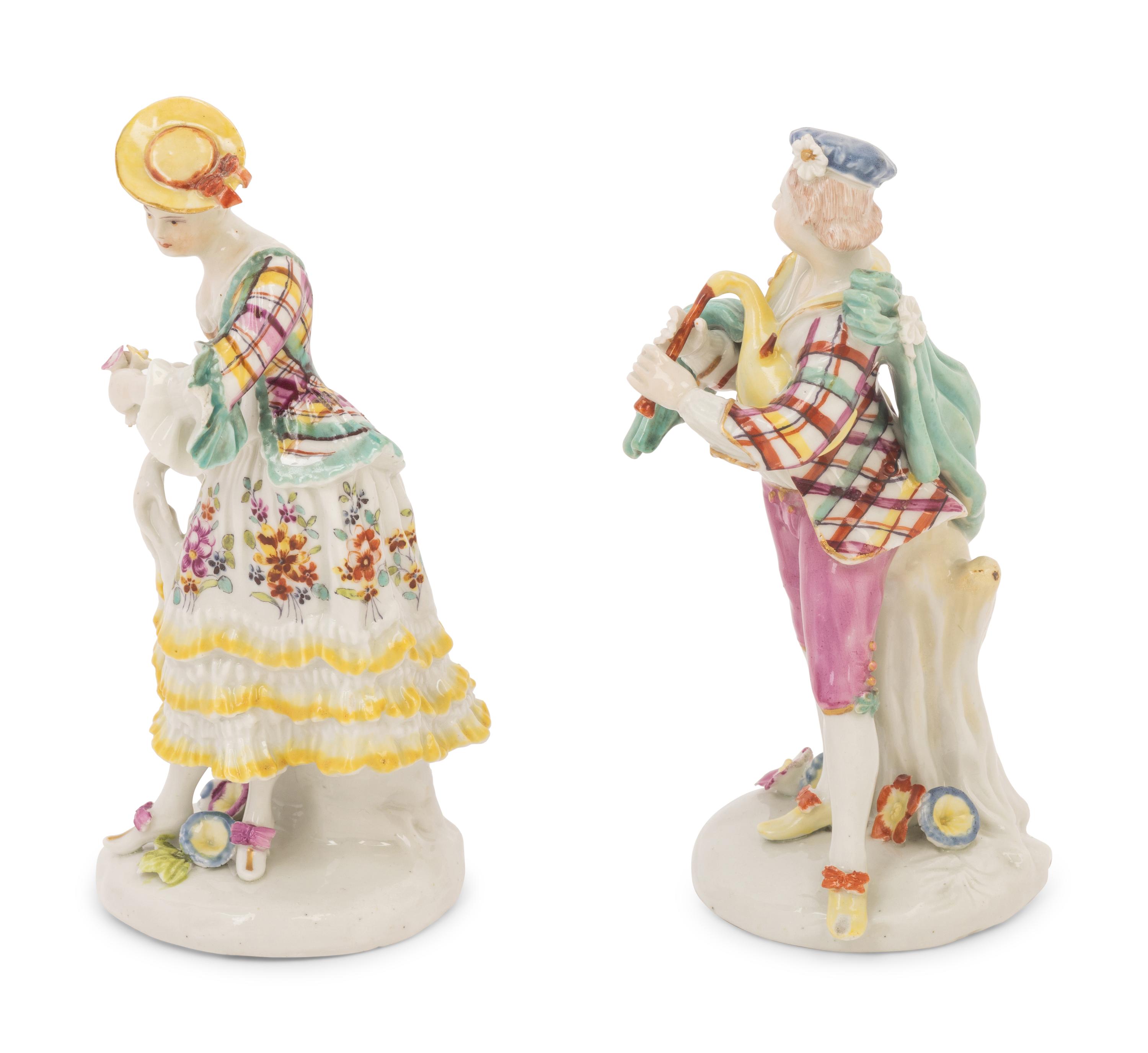 A Pair of Derby Porcelain Figures