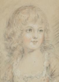 A Pair of French Pastel Portraits of a Young Girl and Young Boy