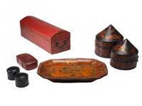 Seven Chinese Lacquered Articles