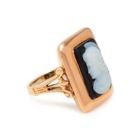 BICOLOR GOLD AND CAMEO RING