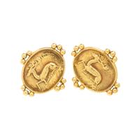 Helen Woodhull, Yellow Gold Stag Earrings