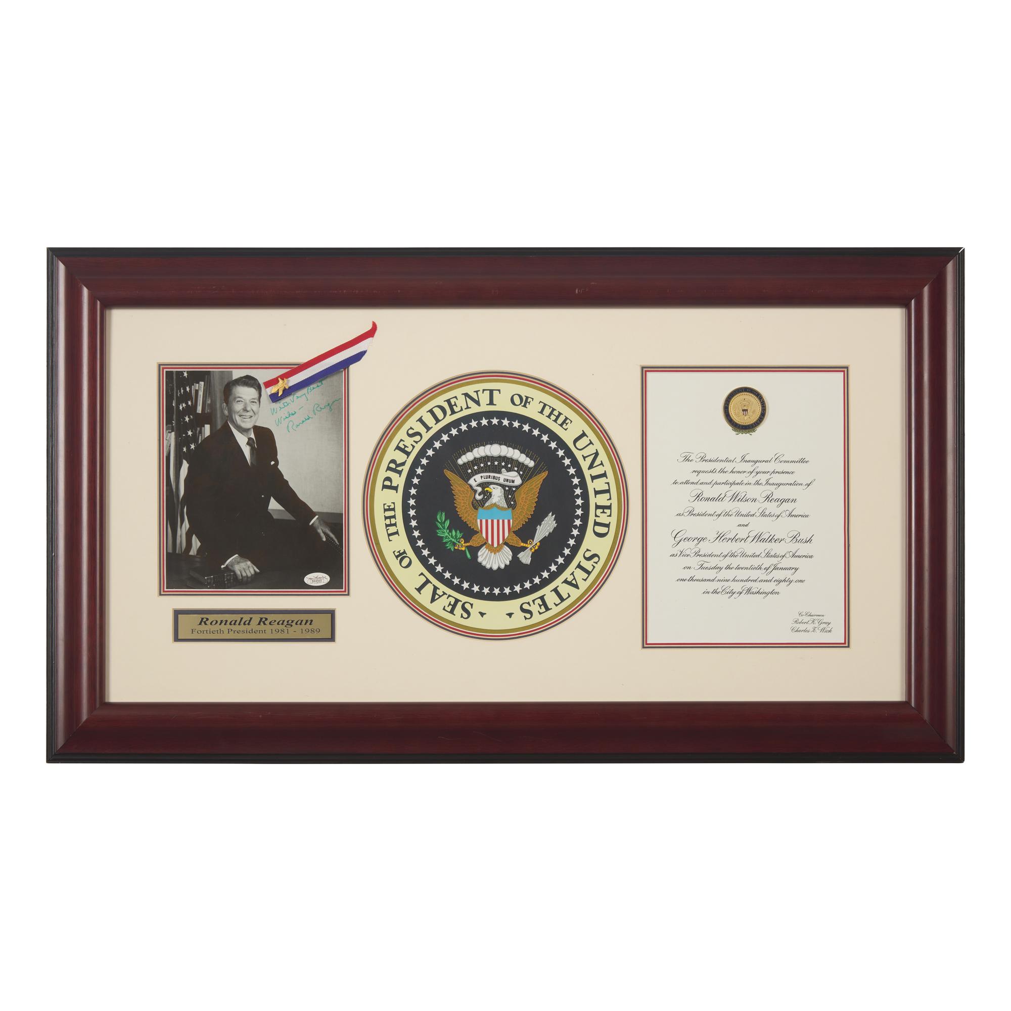 [Presidential] Reagan, Ronald. Inscribed photograph