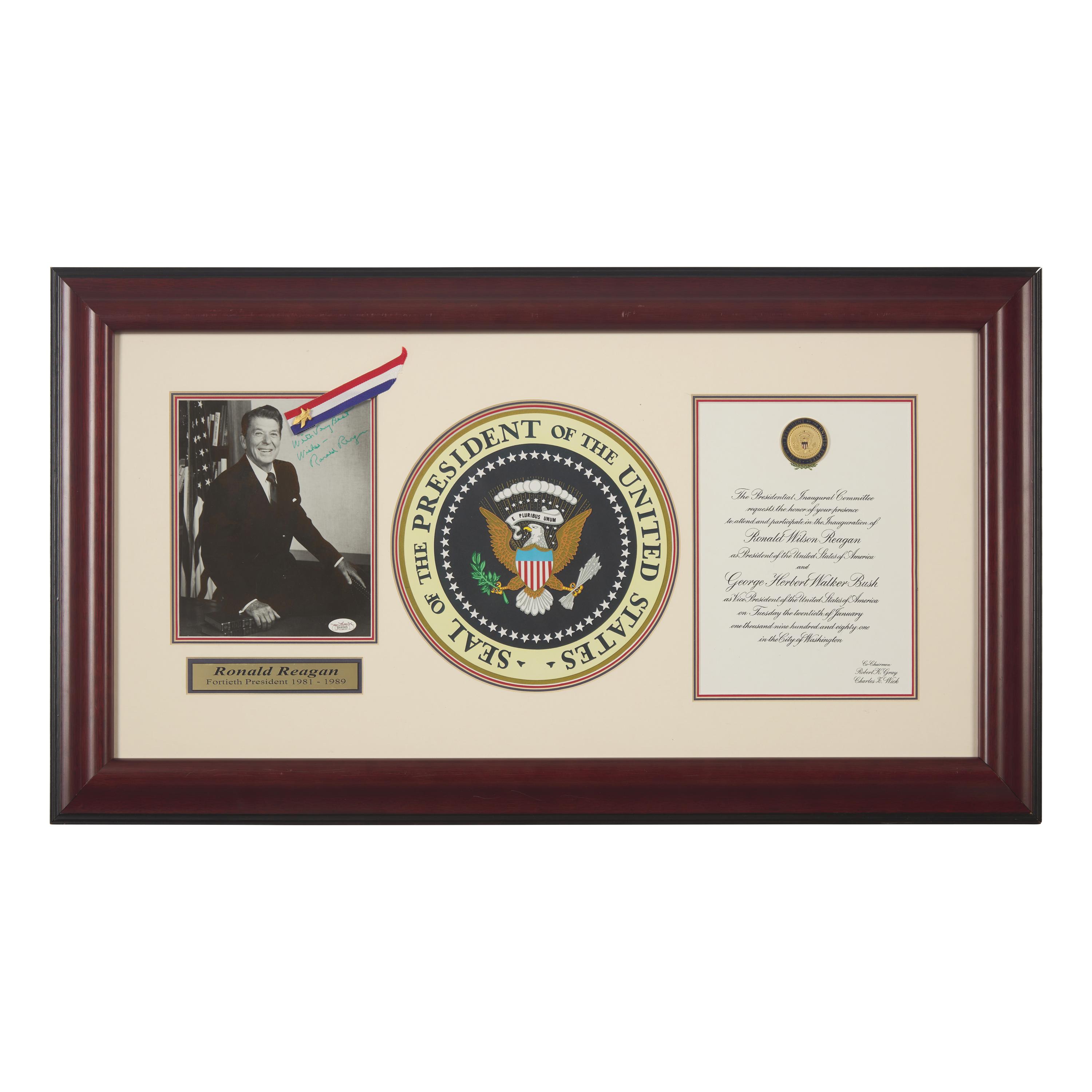 [Presidential] Reagan, Ronald. Inscribed photograph