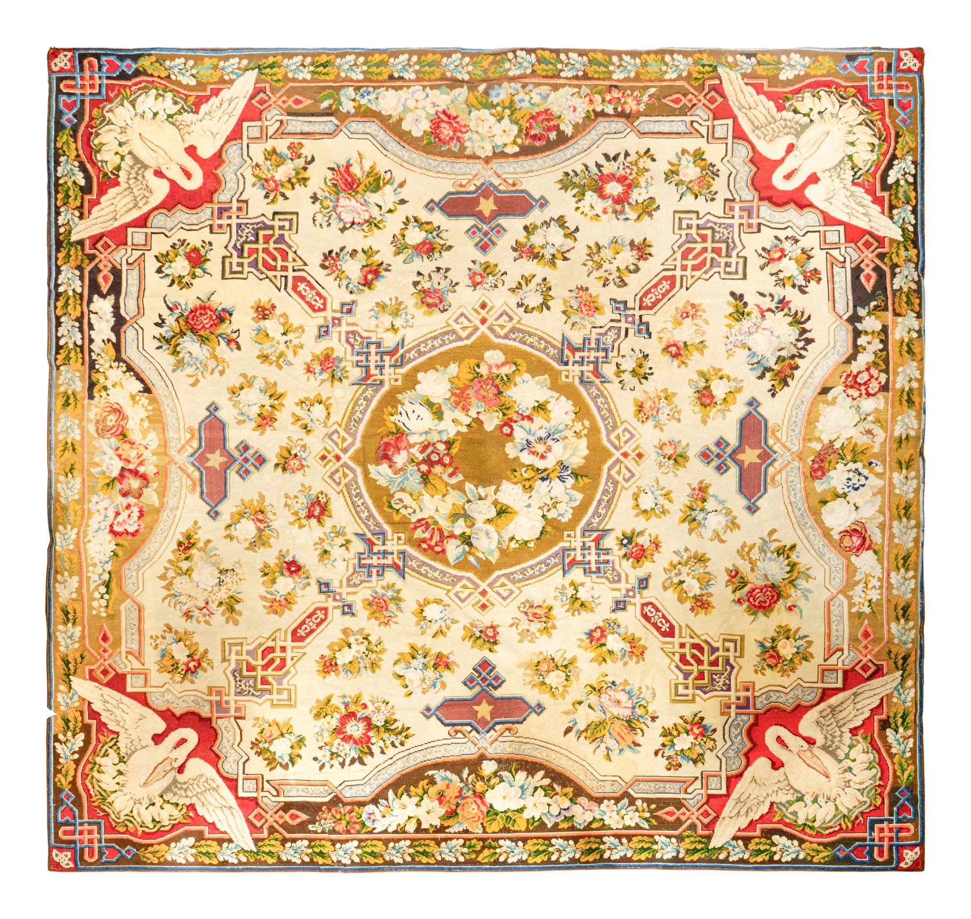 A Victorian Needlepoint Rug
