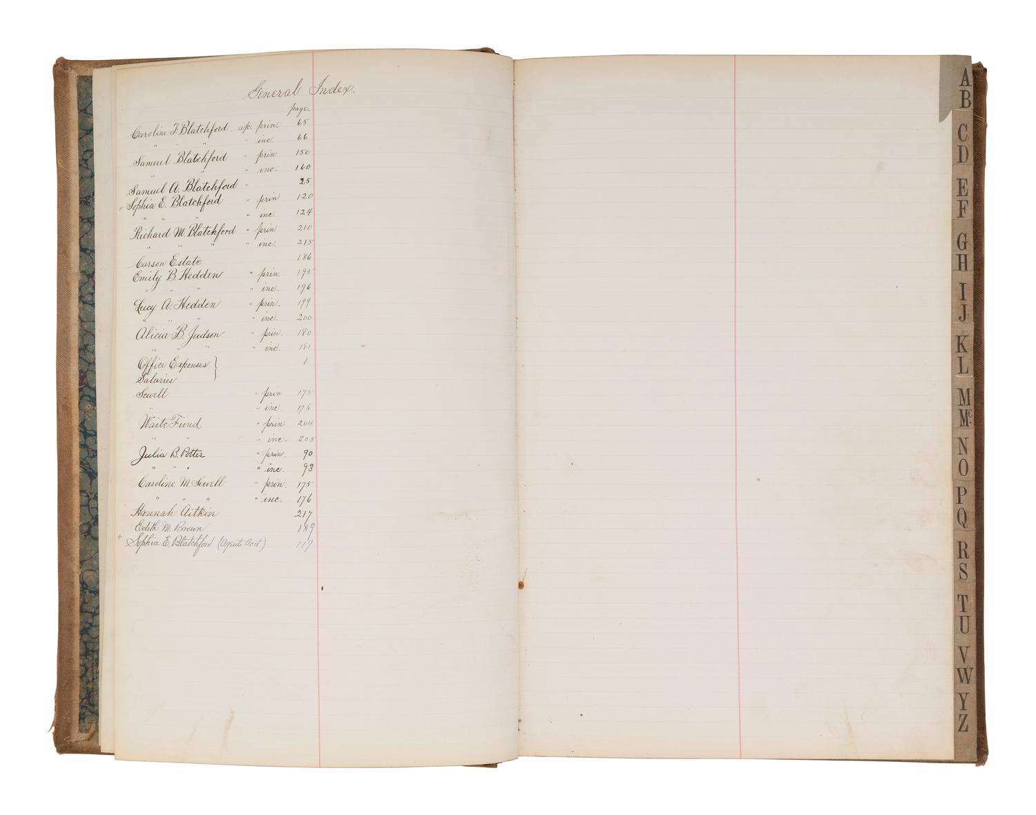 [US SUPREME COURT]. Blatchford family archive including documents, ledgers, photographs, and a silk menu signed by President Chester A. ARTHUR (1829-1886) and Supreme Court Justice Samuel Blatchford (1820-1893).