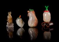 Four Agate Snuff Bottles