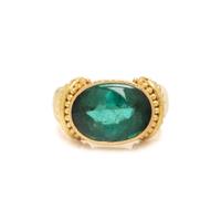 ELIZABETH LOCKE, YELLOW GOLD AND GREEN TOURMALINE RING
