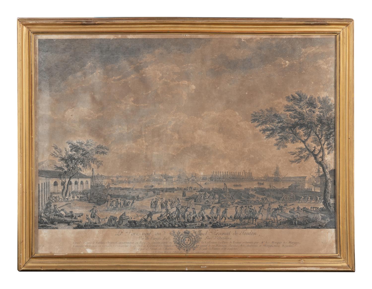 A French Engraving of Le Port Neuf ou l'Arsenal de Toulon