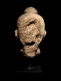 Two Gandharan Fragmentary Stucco Heads