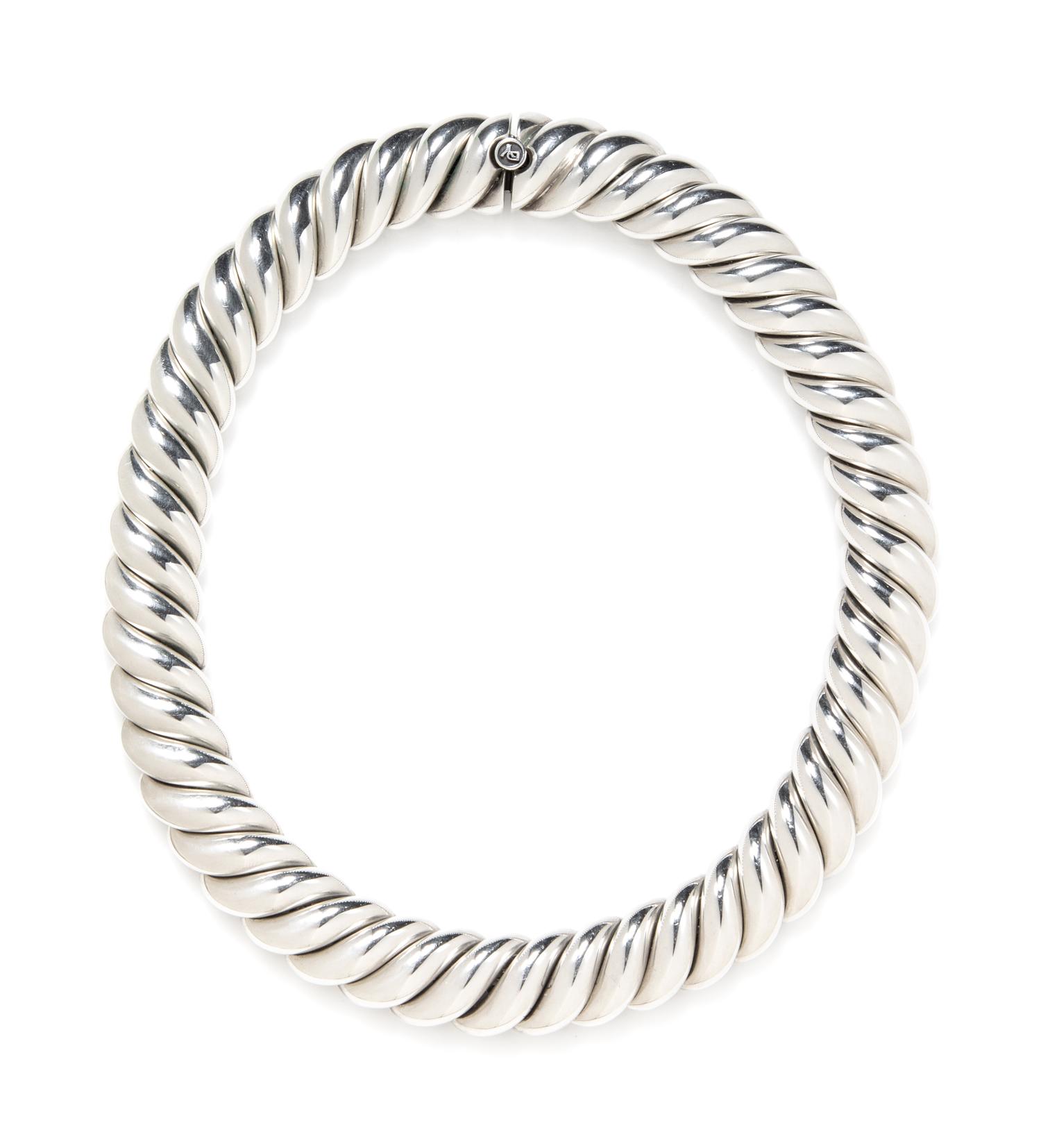 A Sterling Silver 'Pure Form Cable' Necklace, David Yurman,
