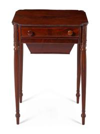 An American Mahogany Sewing Table