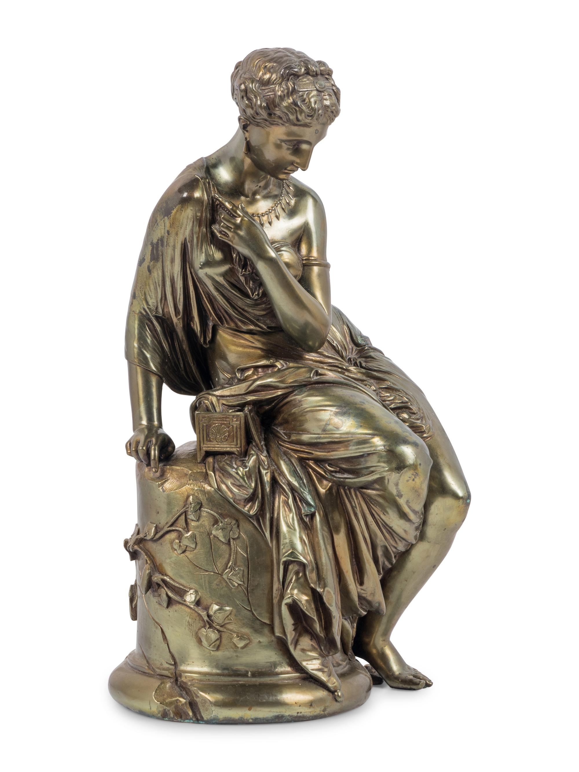 A French Gilt Bronze Figure of Pandore After Jean Jules Salmson (French, 1823-1902)